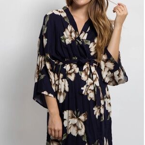 PinkBlush Floral Print Delivery/Nursing Maternity Robe